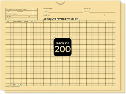 Accounts Payable Voucher Envelopes General Accounting Style, Buff 200 Pack | by Unknown