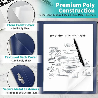 Binditek 30 Pack Clear Front Report Covers - Image 3