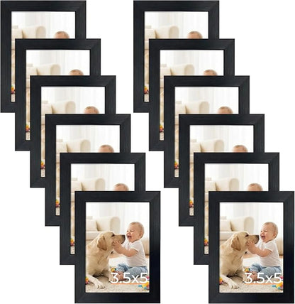 Giftgarden 12 Pack 3.5x5 Picture Frame Black by Giftgarden