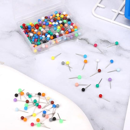 XIHIRCD 200pcs Map Push Pins, Map Tacks Round Head Push Pins - Image 3