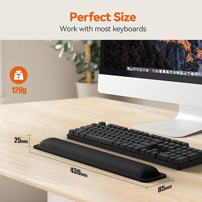 TECKNET Wrist Rest for Computer Keyboard, Thicken Memory Foam Wrist Support Pad - Image 6