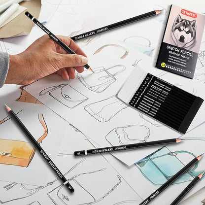 GETHPEN Professional Drawing Sketching Pencil Set - Image 7