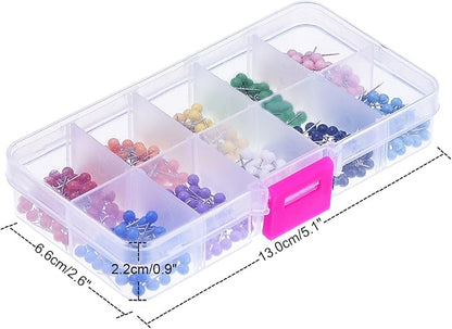 Outus 500 Pieces Map Push Pins Map Tacks Plastic Round Head Tacks - Image 5