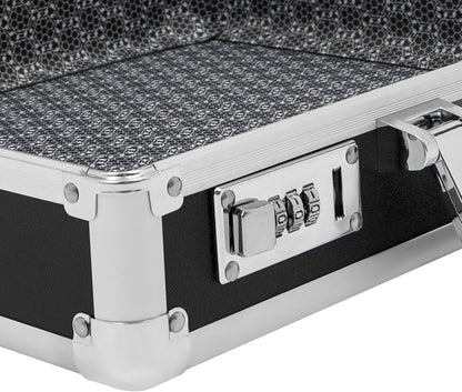 Locking Briefcase, Metal Briefcase w/Strap, Hard Aluminum Carrying Case - Image 7