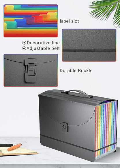 Expanding File Folder/Accordion File Organizer/Portable File Box - Image 2