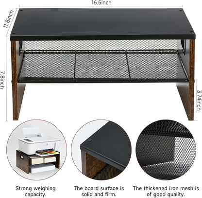 2 Tier Desktop Printer Stand, for Fax Machine, Home Office - Image 2