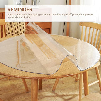 Warmstar Clear Table Protector 2mm Thick, Dia.30 Inch Round Clear Table Cover - Image 4