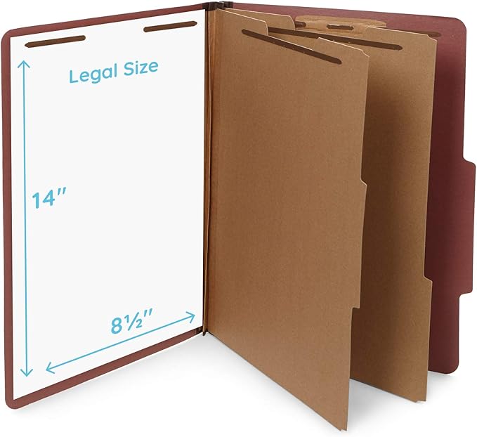 10 Legal Size Classification Folders - Image 2