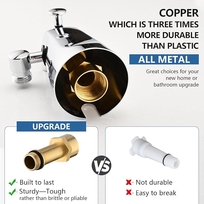 All Metal Tub Spout with Diverter Brushed Nickel, Fits Threaded 1/2" or 3/4" IPS, Tub Faucet with Shower Diverter - Image 3