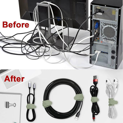 16Pcs Silicone Cable Ties Cord Organizer - Image 3