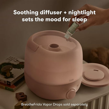 Frida Baby 3-in-1 Cool Mist Humidifier for Large Rooms, Top Fill Humidifier for Bedroom, Allergy Relief, 60 Hour Runtime + Nightlight, Auto Shut-Off, Quiet, Carry Handle, Essential Oil Diffuser - Image 6