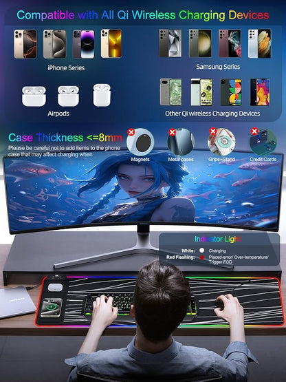 XXL Mouse Pad with Phone Holder - Image 3