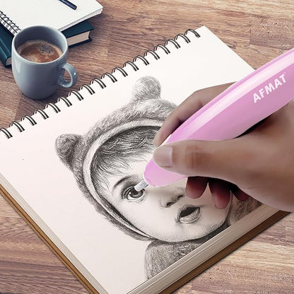 AFMAT Electric Eraser, with 140 Eraser Refills, Rechargeable Pencil Erasers - Image 7