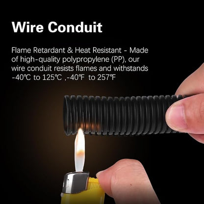 Split Wire Loom Tubing, 10FT 1/4Inch Heat Resistance Wire Protector | Cable - Image 4