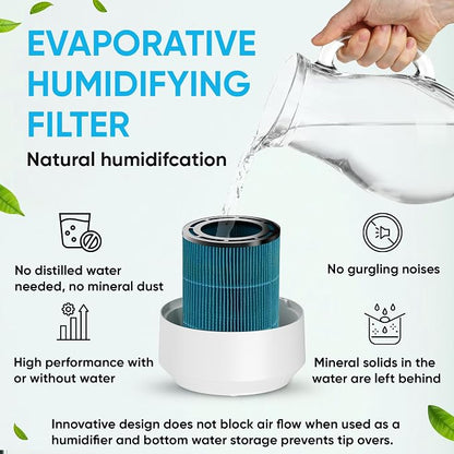 Air Purifier and Humidifier Combo All in One for Bedroom - Quiet 2 in 1 Smart Air Humidifier and Purifier for Home - Use Year-round for up to 1100 sq ft - InvisiClean AquaNova - Image 5