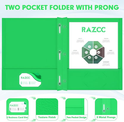 Two Pocket Folders, RAZCC 50 Pack Two Pocket Folders - Image 3