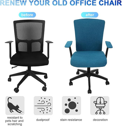 Tallew 4 Pcs Office Chair Covers Set Computer Universal Protective Stretchable - Image 3