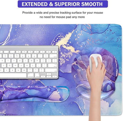 4-in-1 Gaming Mouse Pad Wrist Support Set，Desk Pad + Mouse Pad - Image 5