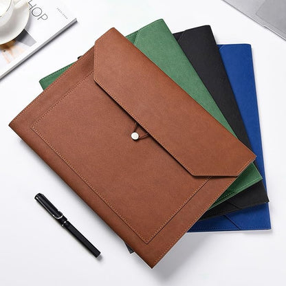 PU Leather A4 File Folder Document Holder 2 Pockets Portfolio Envelope Folder - Image 6
