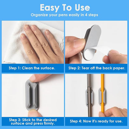 VZZNN 20 PCS Adhesive Pencil Holders - Image 7