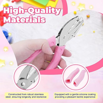 UCEC Star Shape Single Paper Hole Punch, Star-Shape Handheld Hole Paper Puncher - Image 3