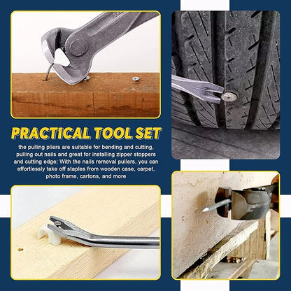 Swpeet 4Pcs Tack Puller Staple Remover Tool Set, Upholstery and Construction U - Image 7