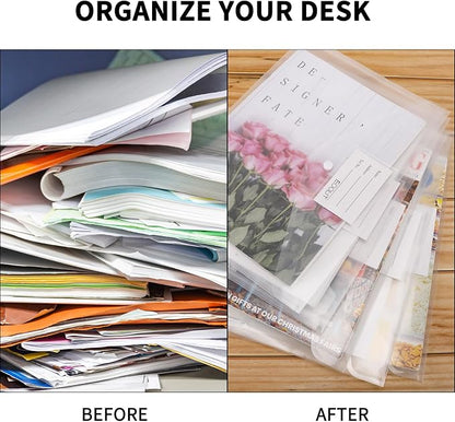 EOOUT 30pcs Plastic Envelopes, Document Folders Letter Size A4 Size File - Image 4
