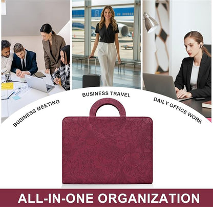 Leathario Portfolio Binder, Includes 5 Folder Index Dividers, 13 Inch Tablets - Image 9