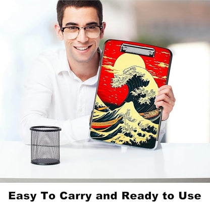 Red Sky Waves A4 Clipboard - Image 6