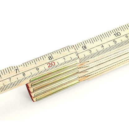 QWORK Folding Wood Rule, 6 FT 6 Inch Foldable Ruler - Image 2