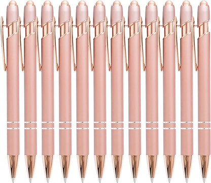 PASISIBICK 12 Pieces Rose Gold Ballpoint Pen by PASISIBICK