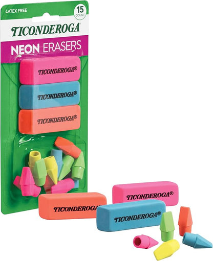 Ticonderoga Dixon Office & School Eraser Combination Set, 15 Eraser Multi-Pack - Image 5