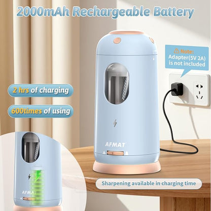 AFMAT Electric Pencil Sharpener, Auto in & Out, Fully Automatic Pencil Sharpener - Image 5