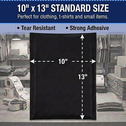 BOX USA Shipping Bags 10" x 13" Black - Image 2