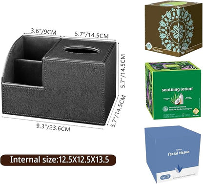 PU Leather Square Tissue Box Cover - Image 3