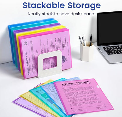 Sooez 15 Pack Clear Document Folder, Plastic Sleeves - Image 7