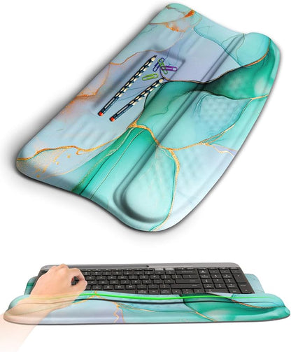 Ergonomic Wave Wrist Rest with Keyboard Stand, Cushioned Palm Rest, Comfortable by KUOSGM