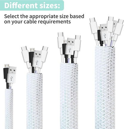 Split Wire Loom 1 Inch 50ft, Braided Cable Sleeve - Image 7