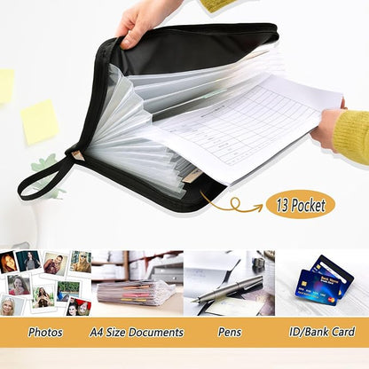Expanding File Folder Leopard Print Cheetah Bow Pattern Accordion File - Image 3