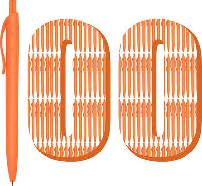 deegtran 100 Pack Orange Barrel Retractable Medium Point Ballpoint Pens by DEEGTRANPENS