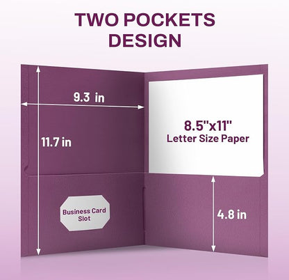 SUNEE Two Pocket Folders, 25 Pack File Folders - Image 4