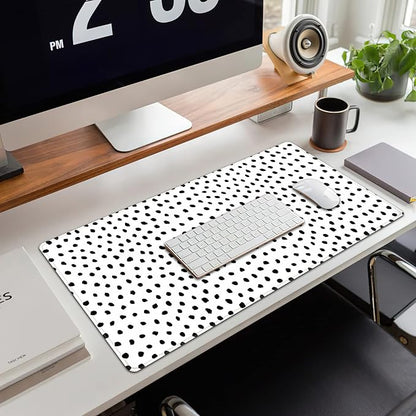 Boho Desk Mat, Polka Dot Large Mouse Pad Desk Pad Boho Desk Accessories - Image 4
