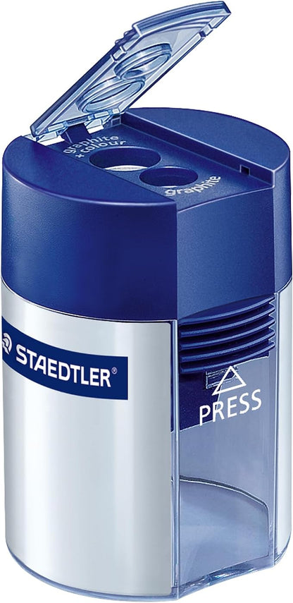 STAEDTLER Double-Hole Tub Pencil Sharpener: Dual Size Manual Sharpener - Image 2