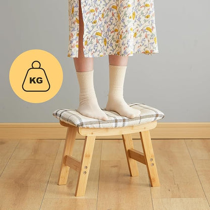 Foot Stool Ottoman Foot Rest Under Desk, Small Stool - Image 7