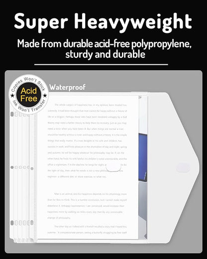 Forvencer Binder Pocket, 24 Pack Super Heavyweight Poly Binder Pocket - Image 3