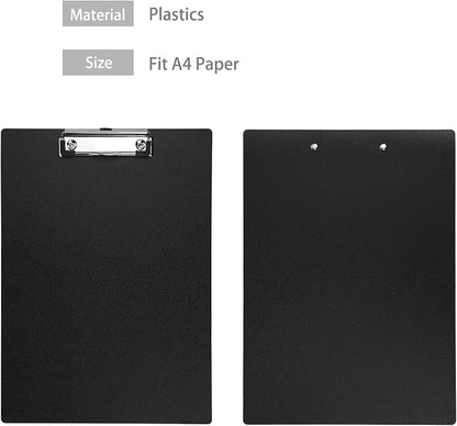 Black Clipboard, 10 Pack A4 Letter Size Clipboard Plastic Clipboards - Image 7