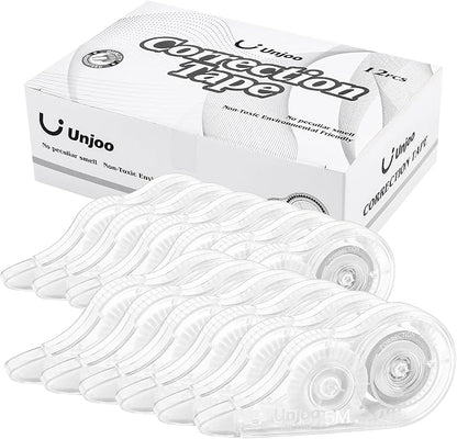 Unjoo White Correction Tape, For school, Office | Easy To Use Applicator for by Unjoo