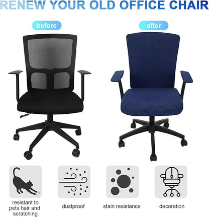 Tallew 4 Pcs Office Chair Covers Set Computer Universal Protective Stretchable - Image 3