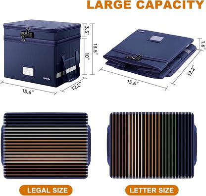 DocSafe File Box with Lock, Large Portable Home Office Filing Safe - Image 5