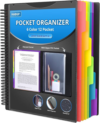 HABGP 12 Pocket Plastic folders by HABGP